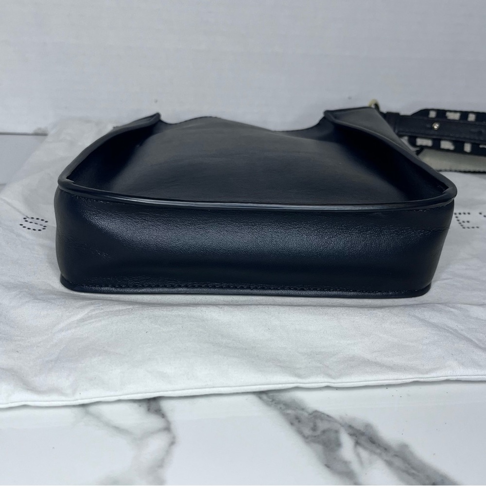 Authentic Stella McCartney Mini Logo Shoulder Bag – Black Vegan Leather - Picture 8 of 12